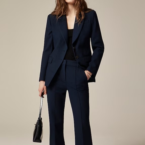 J. Crew Madelyn blazer in four-season stretch Size 6 Navy Blue - Picture 9 of 9